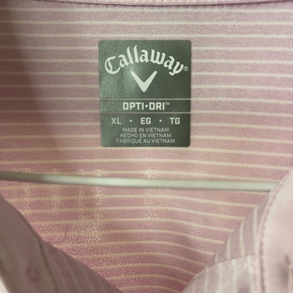 ⛳️ CALLAWAY light lavender Mens XL Striped golf Shirt - season’s hottest color - Picture 3 of 5